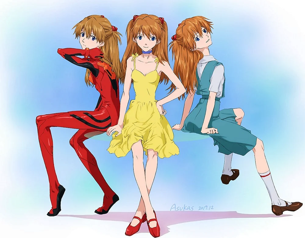 Aska Langley im Ganzkörperkleid