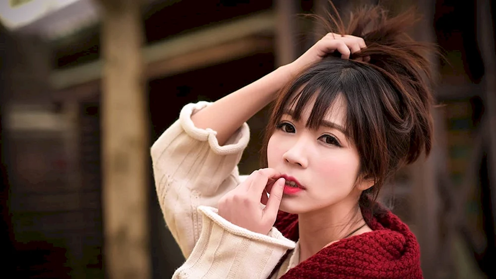 Schöne asiatische Mädchen