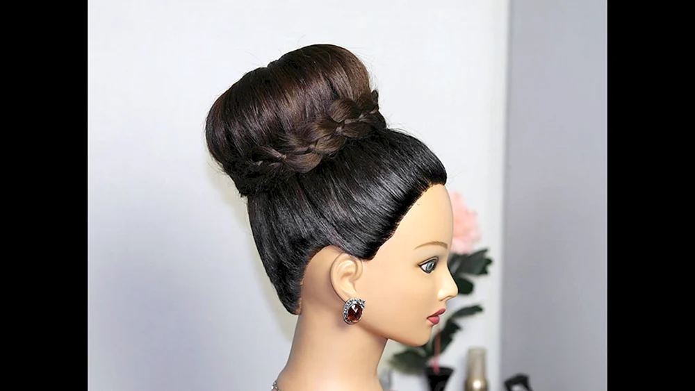 Duttfrisur für lange Haare