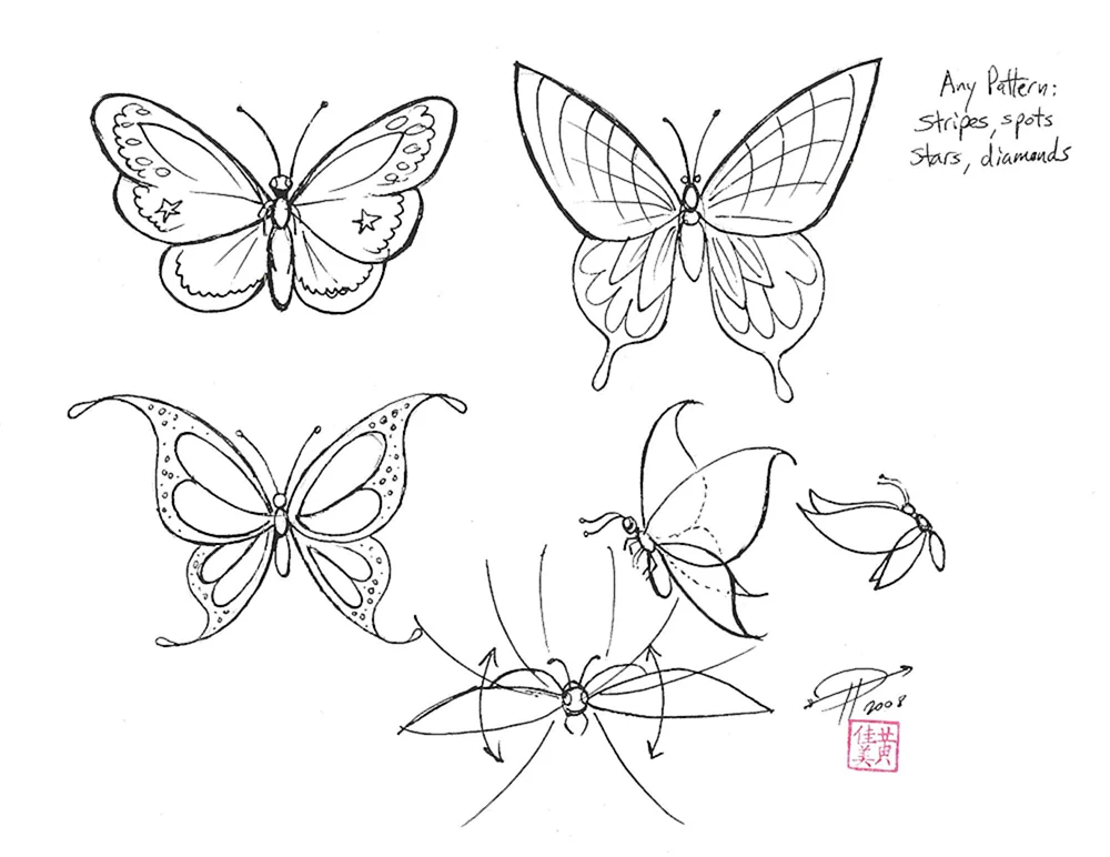 Schmetterling zeichnen