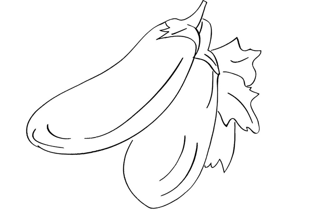 Aubergine zum Ausmalen