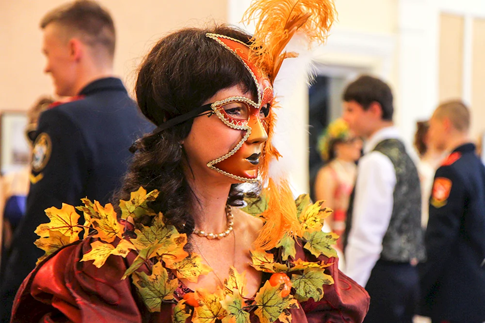 Herbstkranz auf dem Stirnband