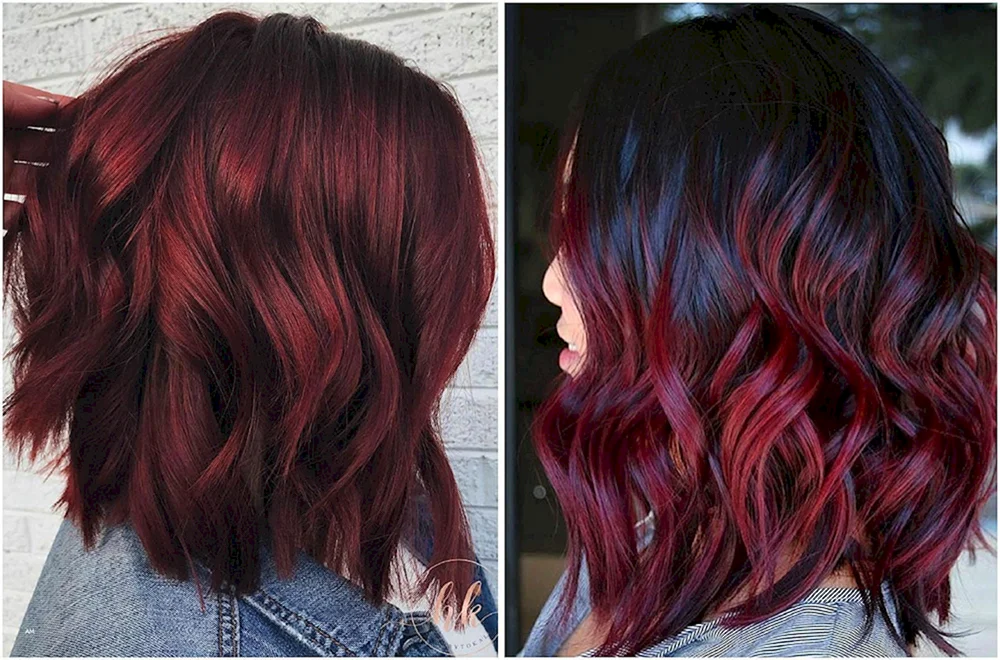 Balayage Burgunder