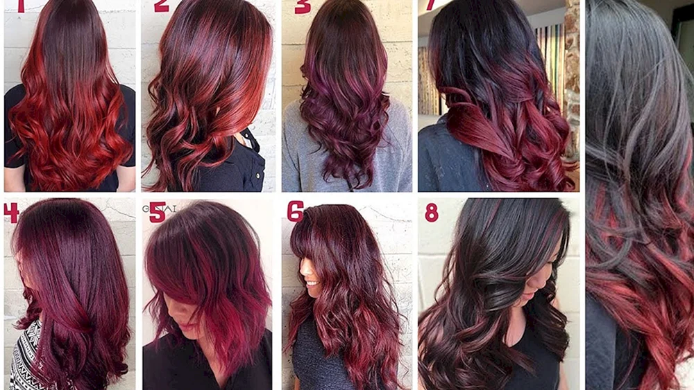Balayage Burgunder