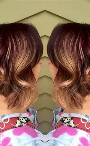 Balayage Karamell Bob