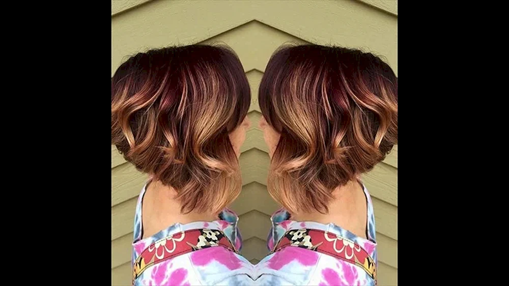 Balayage Karamellbob