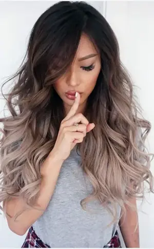 Balayage auf asiatischem Haar
