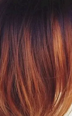 Balayage auf dunkelbraunem Haar