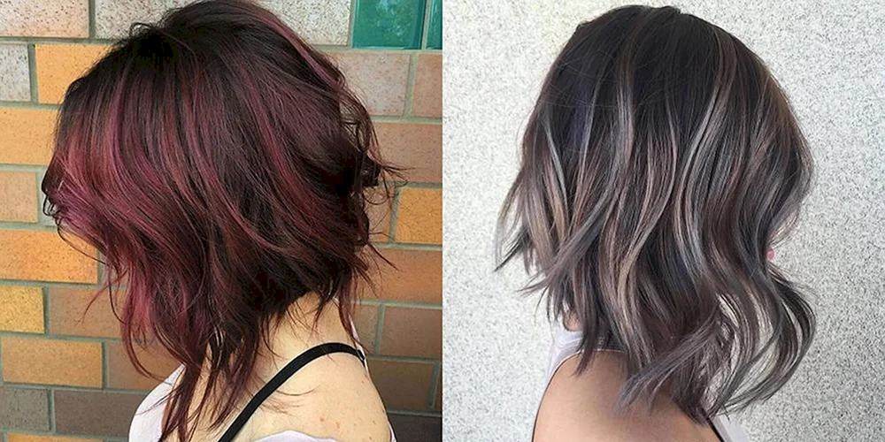Balayage auf dunkler kare