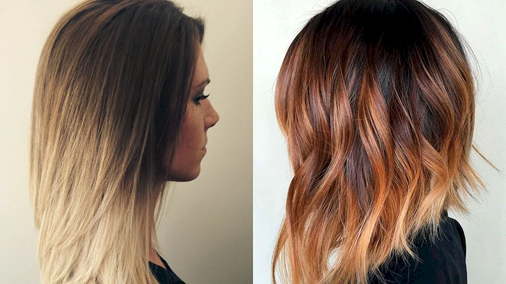 Balayage auf blondem Bob