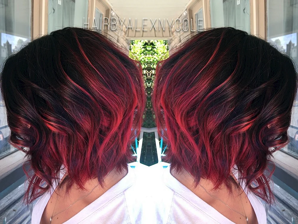 Balayage roter Bob