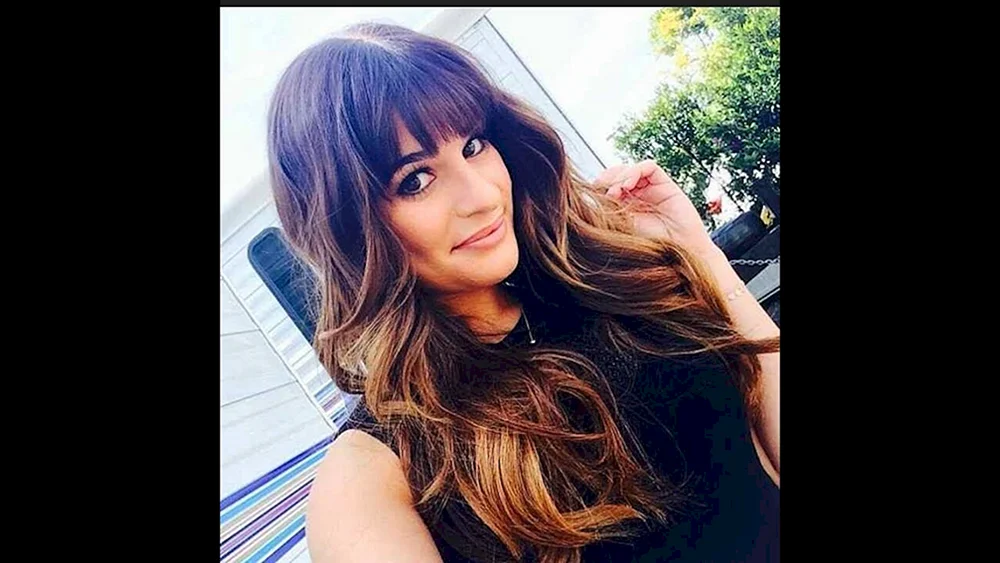 Balayage mit Pony