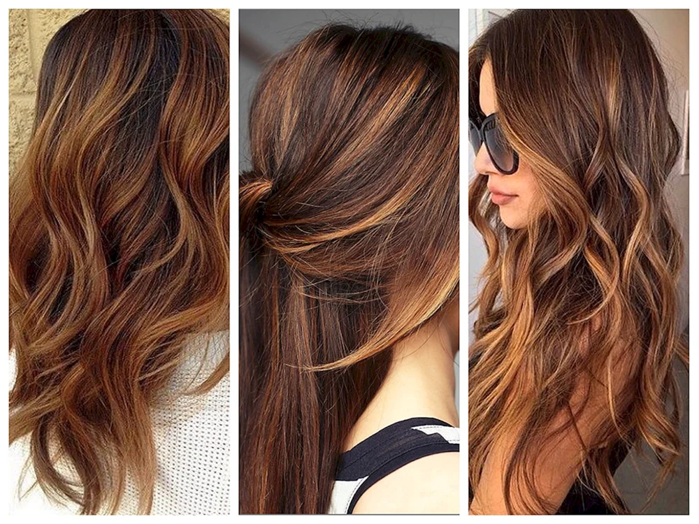 Schokolade und Karamell Balayage