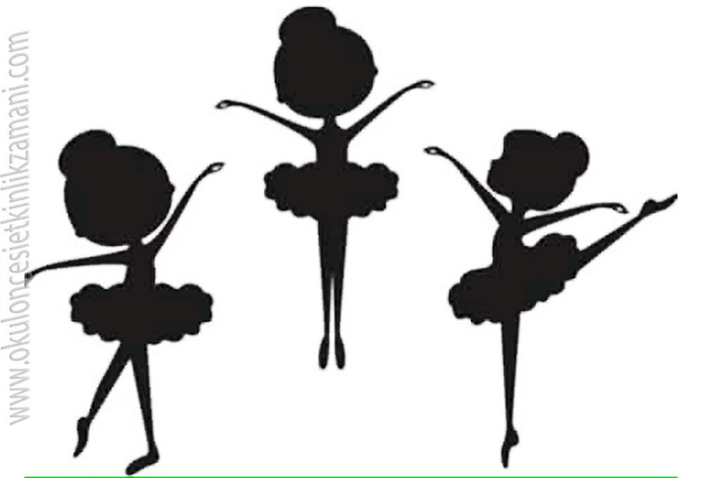 Ballerina-Schablonen zum Ausschneiden