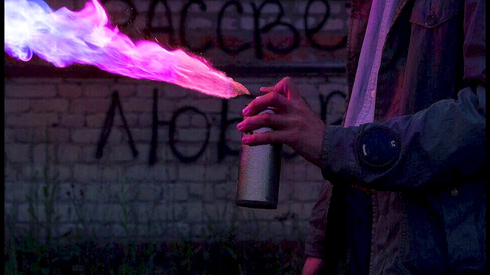 Ballon mit Feuer