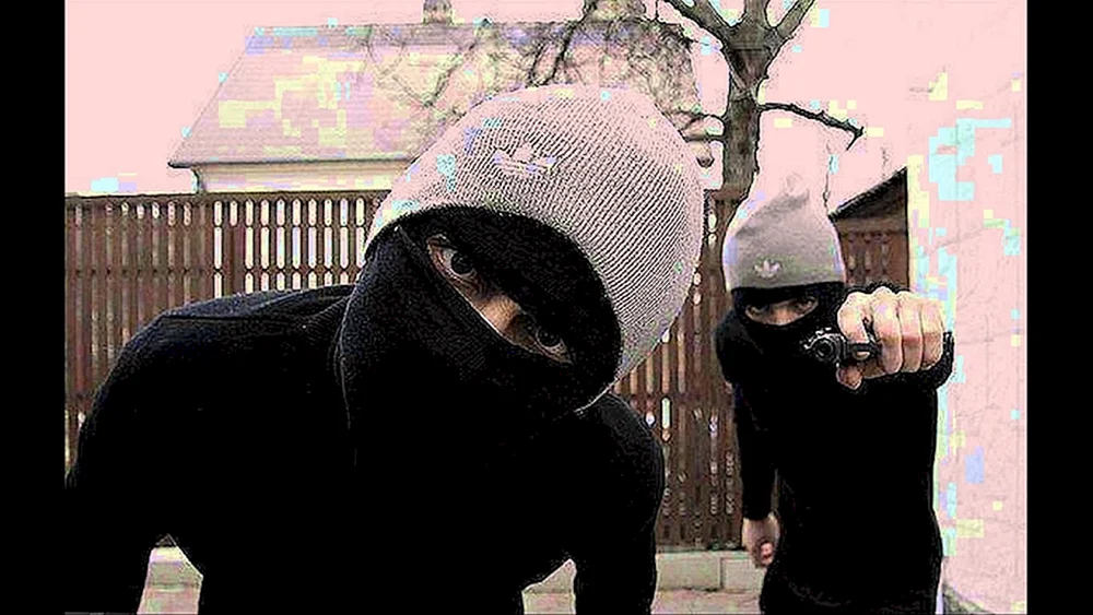 Anonyme Neon-Moschusmaske