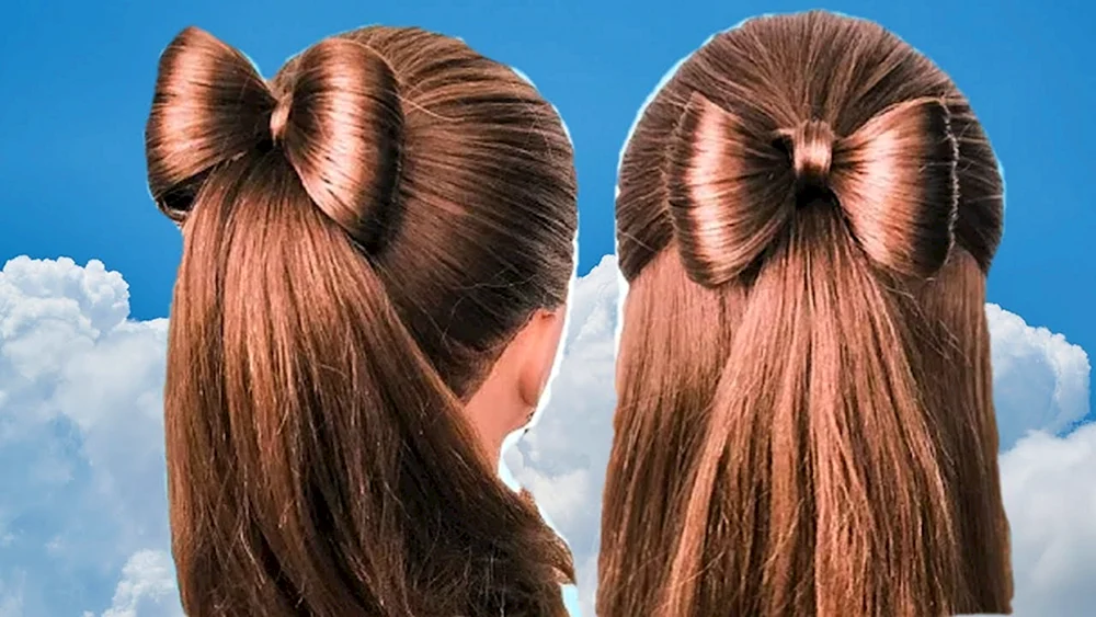 Bogenfrisur mit Haarbögen für Mädchen