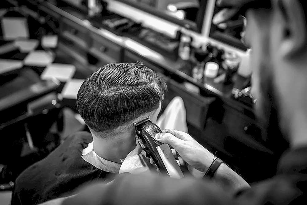 Friseurladen im Retrostil