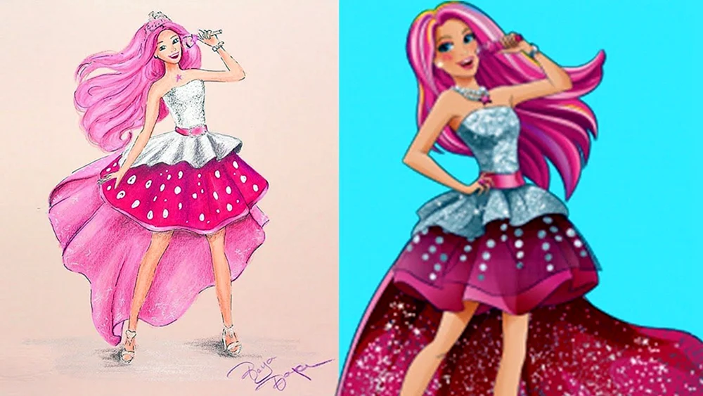 Färben. Barbie