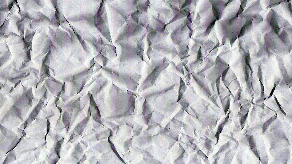 Weißes zerknittertes Papier