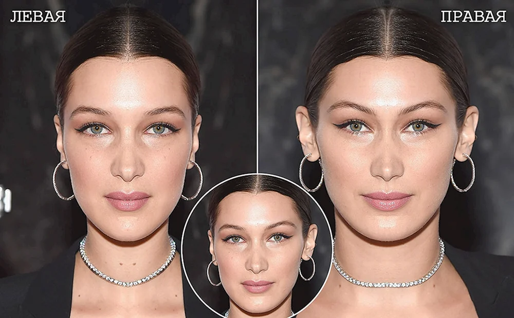 Bella Hadid Gesichtssymmetrie