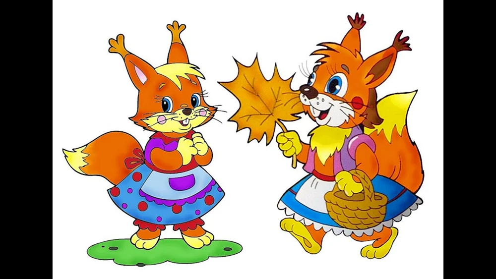 Eichhörnchen mit Eichhörnchenjungen für Kinder