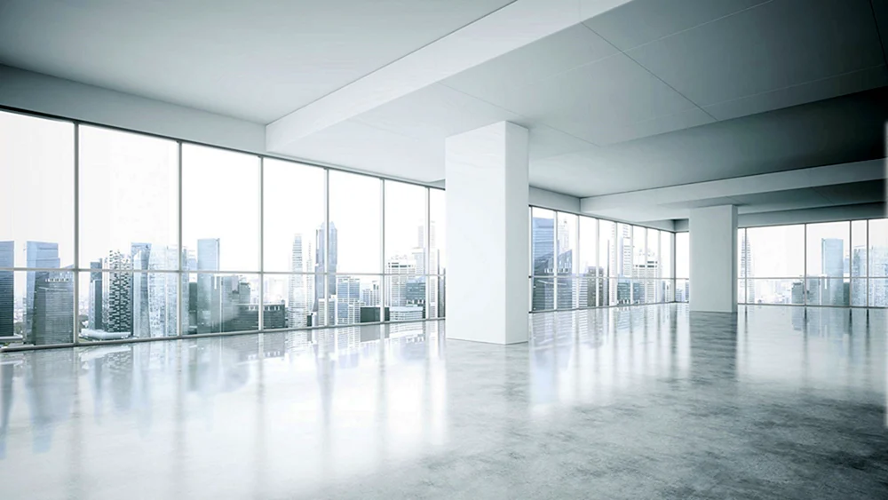 Büro mit Panoramafenstern