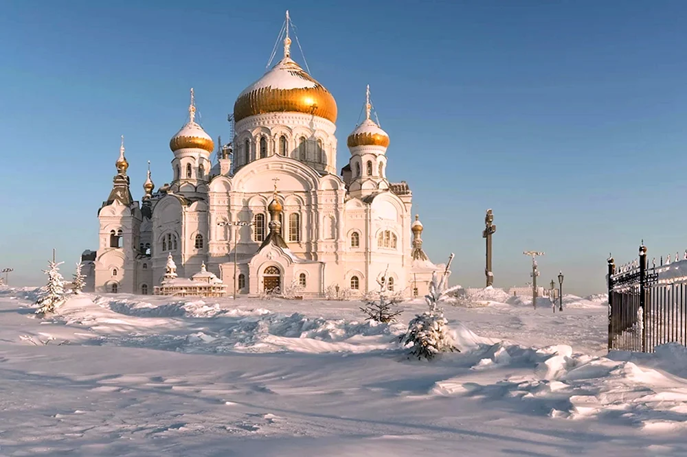 Belogorsky Nikolaevsky Kloster im Winter