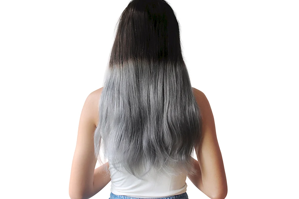 Weiße Haarspitzen