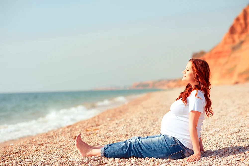 Schwanger am Meer