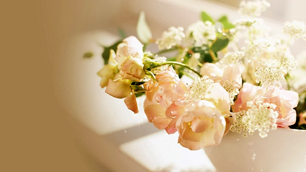 Beige Blumen