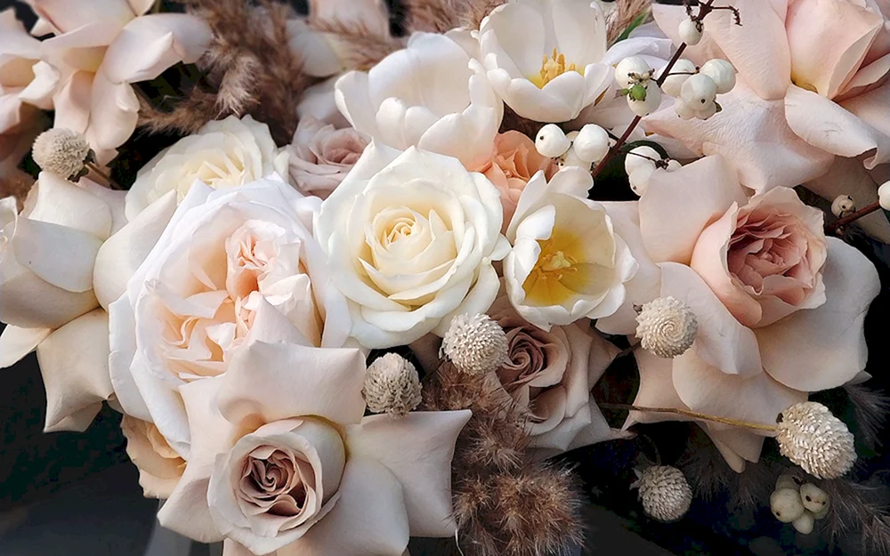 Beige Blumen