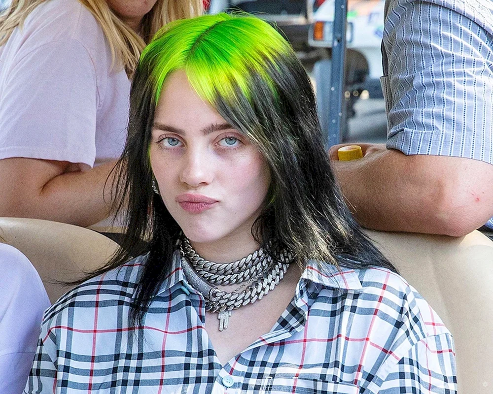 Billy Eilish mit grünen Haaren