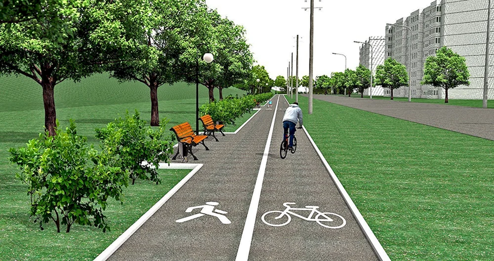 Bittsevsky Park Fahrradspuren