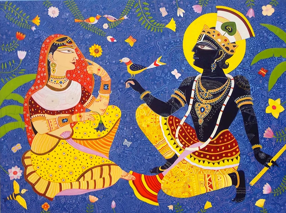 Malerei von Altindien Wandmalerei von Ajanta