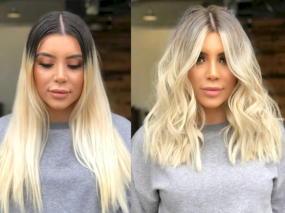 Blond mit herausgewachsenem Ansatz