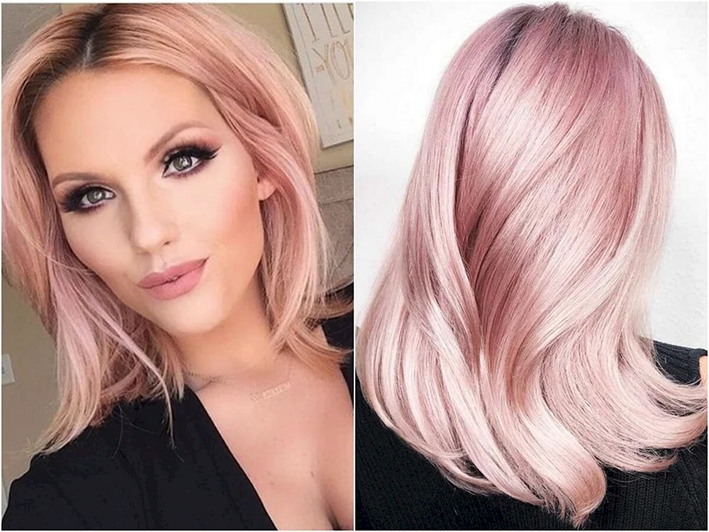 Peppel blond mit rosafarbenem Ton
