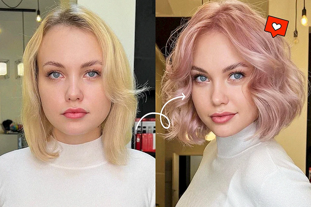 Blond mit rosa Untertönen