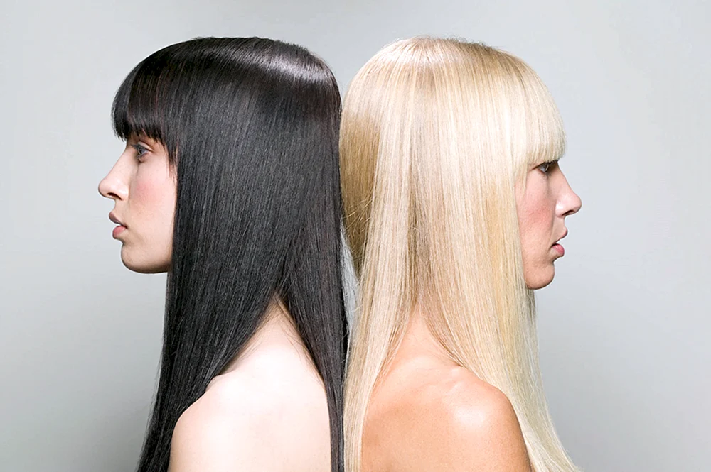 Blond und brünett