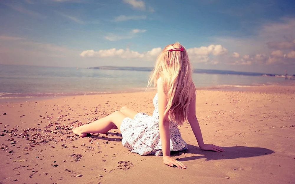 Blond von hinten