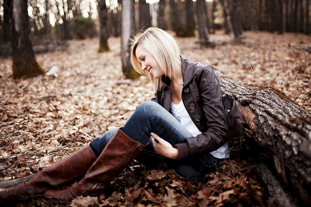 Blond von hinten