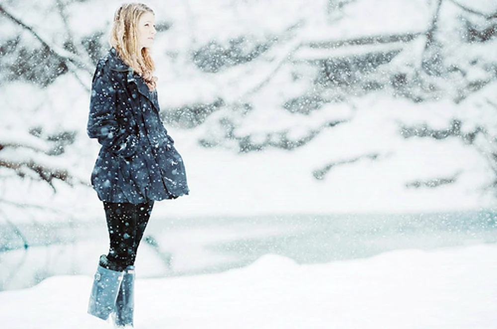 Blond im Winter