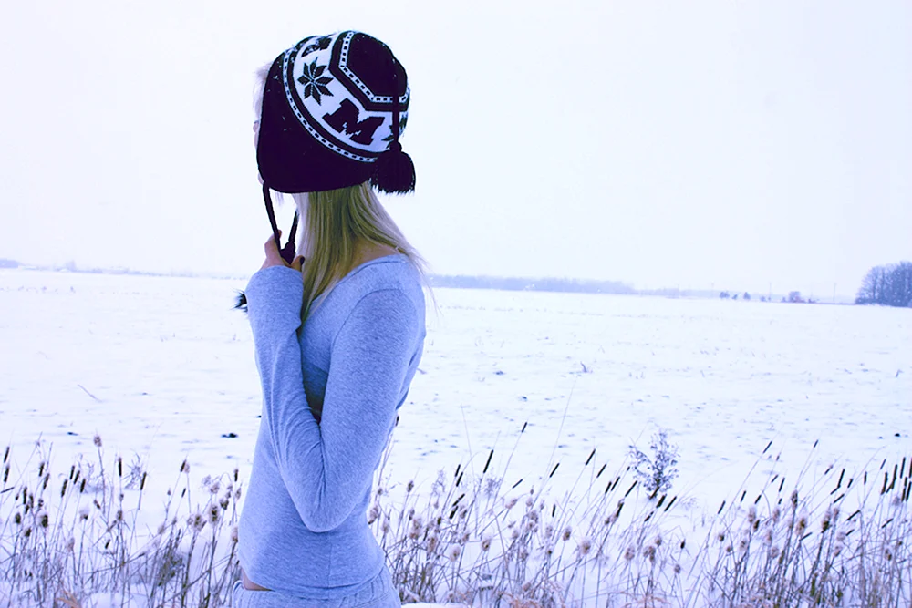 Blond im Winter