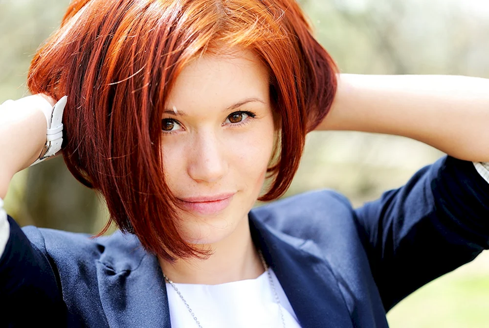 Bobschnitt für rotes Haar