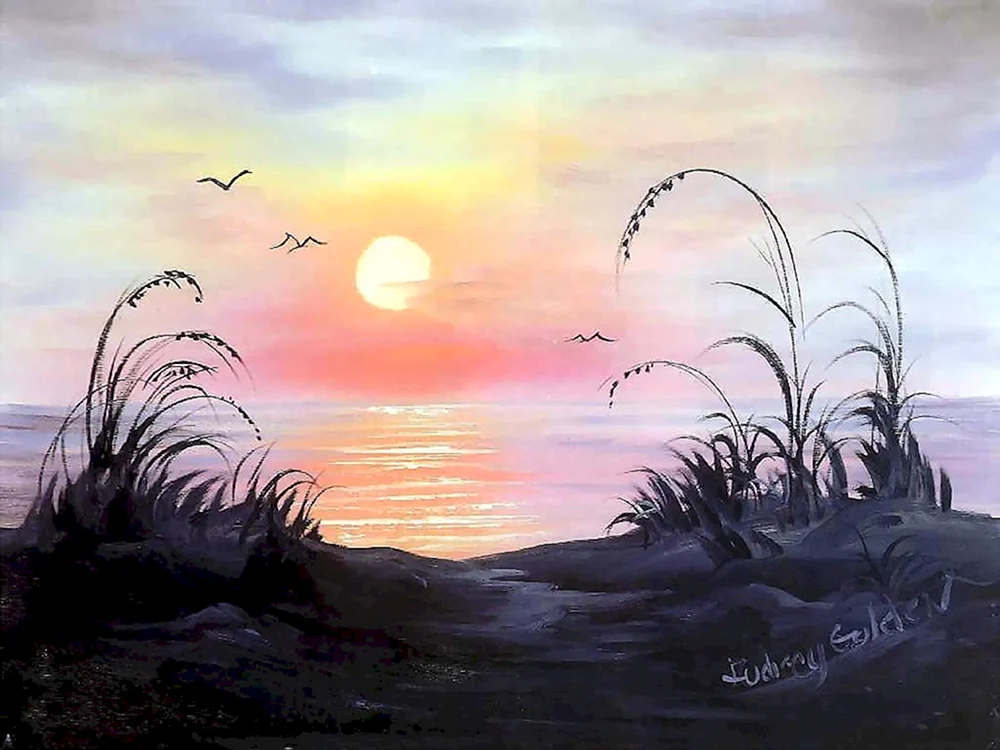 Landschaft in Gouache
