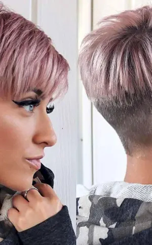 Bob- Pixie mit asymmetrischem Haarschnitt