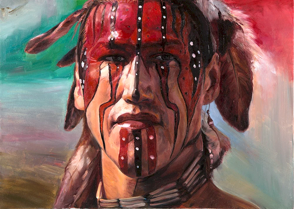 Indianer Kampfbemalung