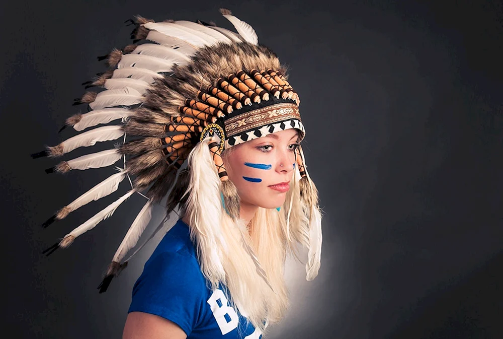 Nordamerikanische indianische Kampffärbung