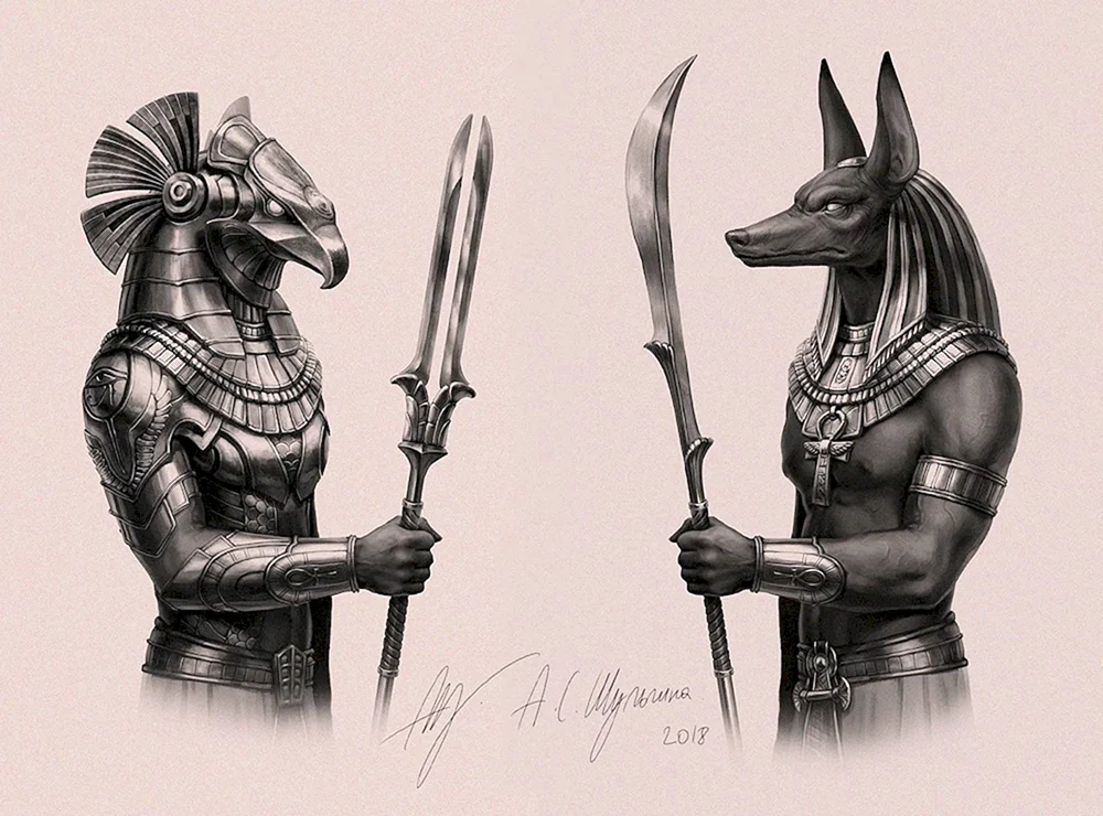 Gott von Ra und Anubis