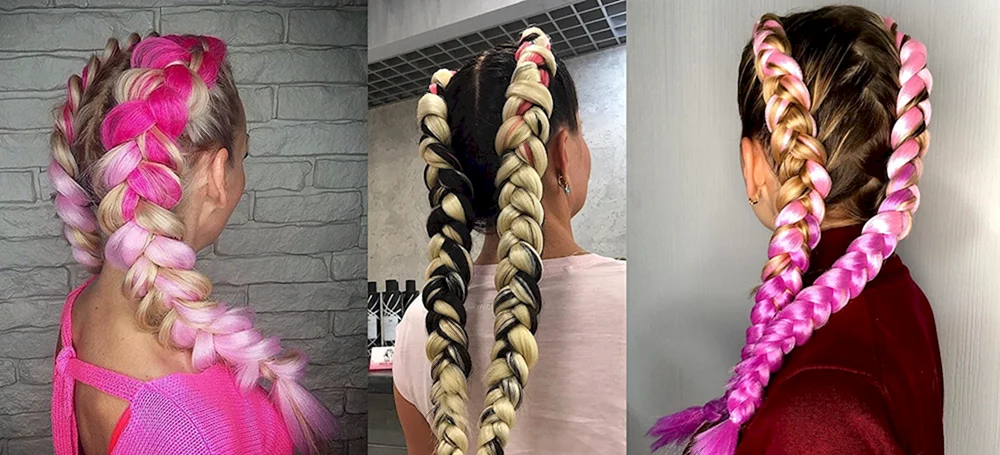 Box Braids mit kanekalon 2 Zöpfe